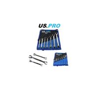 US PRO Tools 7pc 12 Point Open Brake Flare Nut Spanners Wrench Set 8 - 24mm 2044