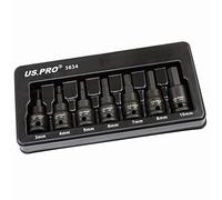 US PRO Tools 7PC 3/8" DR Impact Hex Bit Sockets 3mm - 10mm 3634