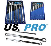 US PRO 7pc Aviation Double Ended Ring Extra Long Spanner Set 8 - 24mm