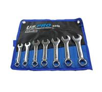 Us Pro Tools 7Pc Sae Af Stubby Combination Spanner Wrench Set 3/8 To 3/4 - 2248