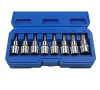 US PRO Tools 8 Piece 1/2" Drive Torx/Star Bit Socket Set T27 - T70 3403
