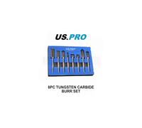US PRO Tools 8pc 6mm Carbide Burr Set Burrs Tungsten Steel Hole Enlarger 7073