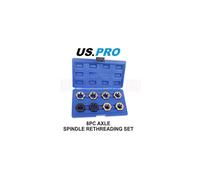 US PRO Tools 8pc Axle Spindle, Wheel Studs Rethreading Set Metric, Imperial 6271