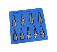US PRO Tools 9PC 3/8" DR Hex Allen Bit Sockets 48mm Long 3-10mm 2152
