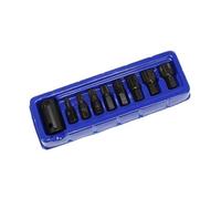 US PRO Tools 9pc Impact Spline Bit Set with 1/2" DR Bit Holder M6 - M18 3996