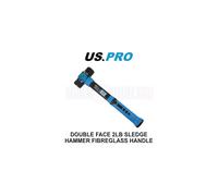 US PRO Tools Double Face 2LB Lump Sledge Hammer With Fibreglass Handle 4502