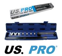 US PRO Tools Engine Serpentine Belt Tool Wrench Kit Set In Case NEW 3216