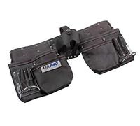 US PRO Tools Heavy Duty Leather Double Tool Belt Oil Tanned 11 Pockets 2302