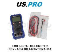 US PRO Tools LCD Digital Multimeter - NCV - AC & DC 4-600V 10MA-10A 6920