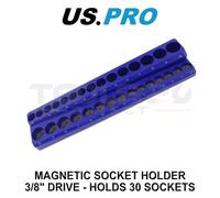 US PRO Tools Magnetic Socket Holder 3/8" Drive Holds 30 Metric Sockets 6-20mm 6744