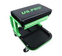 US PRO Tools Mechanics Rolling Stool with Tool Drawer Parts Tray Padded Seat 5068