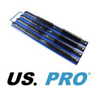 US PRO Tools Socket Rail Tray Holds 86 Sockets, 1/4" 3/8" 1/2" Drive Clips 6741