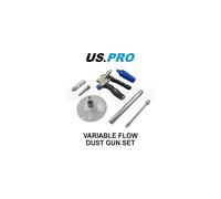 US PRO Tools Variable Flow Blow Dust Duster Gun, High Flow Nozzle & Adaptor 8790