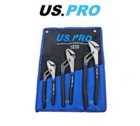 Us Pro Waterpump Plier 3Pc 8" 10" 12" Pipe Wrench Stillson Plumbers Pliers 1830