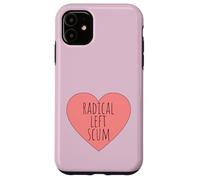 US Quote Protest Ironically Funny Radical Left Scum Heart Case for iPhone 11