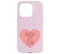 US Quote Protest Ironically Funny Radical Left Scum Heart Case for iPhone 15 Pro