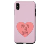 US Quote Protest Ironically Funny Radical Left Scum Heart Case for iPhone XS Max