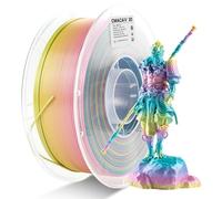 US Raw Materials 3D Printer Filament PLA, Shiny Mini Color Filament, Color Change by Length PLA, Fit Most FDM 3D Printers, Matte Finish 1KG/ 2.2lbs Spool, Rainbow Blaze