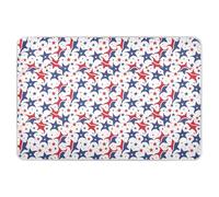 Us Red Blue Stars Extra Large Resuable Changing Pad Covers Highly Absorbent Diaper Changing Mat Cute Cool Cradle Mattress for Baby Toddler Children, 52" L x 34" W