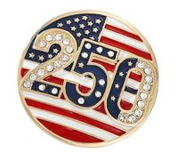 US Revolutions 250 Years Memorial Pin Featuring Star and Stripes Design Permanent Patriotic Accessories Historical Celebration Jewelry