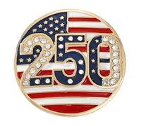 US Revolutions 250 Years Memorial Pin Featuring Star and Stripes Design Permanent Patriotic Accessories Versatile Holiday Accessory