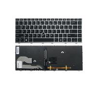 US/RU/FR/LA Laptop Keyboard, Compatible For HP ， Compatible For EliteBook ，745 840 G5/G6 846 G5/G6 848 G5/G6 Zbook 14U G5/G6 HSN-I17C-4/I13C-4 I24C MT44 MT45(US backlit stick)