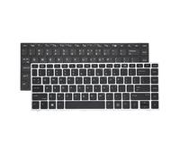 US Russian Laptop Keyboard ， Compatible For HP ， Compatible For EliteBook ，745 G5 840 G5 840 G6 846 G5 846 G6 L14378-001 L11307-001 With Backlight(US Silver mouse)