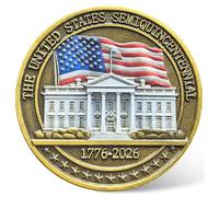 US Semiquincentennial Coin 1776-2026, White House Liberty Bell Challenge Coin with High Relief, 250th US Independence Anniversary Souvenir Gift