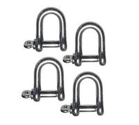 US STAINLESS 4 Pieces Stainless Steel 316 Forged D Shackle Marine Grade 5/16" Dee