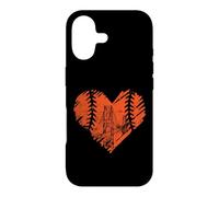 US State City by the Bay Baseball Vintage Heart Case for iPhone 17