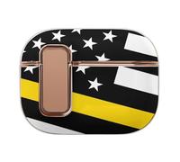 US Thin Yellow Line Flag Trendy Bluetooth Earbuds Protector Printed Wireless Earbud Case Covers Compatible with Airpods Pro 2