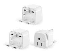 US To UK Plug Adapter, 3PCS US to UK Plug Adapter, Plug Adaptor UK With 5A Fuse for America, Canada, Japan Appliances