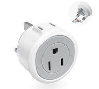 US to UK Plug Adapter,SHUOMAO 2 in 1 USA to UK Travel Adaptor with 13A Fuse,American Converter Plug Power Adapter for America,Canada,China,Japan,Mexico(Type A,B)