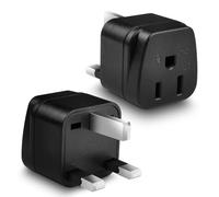 US to UK Plug Adapter, USA to UK Plug Adapter, American Canada Mexico Japan to British Grounded Converter Travel Adaptor(2 Pack Black)