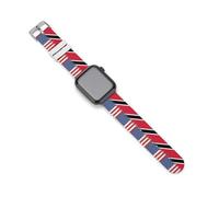 US & Trinidad And Tobago Flag Silicone Bands Compatible with IWatch Soft Waterproof Replacement Watchbands Strap