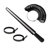 US UK Ring Sizer Set, Detachable A-Z Finger Gauge with 2 Measuring Belts, Portable Plastic Ring Size Tool for Wedding Engagement Ring, Jeweller & DIY Jewelry Making