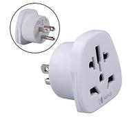 US USA, Japan Japanese Adapter Travel Type B Plug to UK, AUS Australia, EU Europe European, China, Asia, Thailand, Ireland to American Adaptor Universal Worldwide Socket International 3 Pin Prong