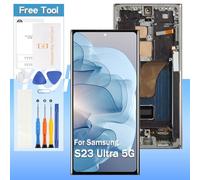 [US Version] AMOLED for Samsung Galaxy S23 Ultra LCD Screen Replacement SM-S918U S918A S918W LCD Display Touch Screen Digitizer Assembly(Black with Frame)