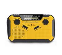(US version, One size) Rechargeable AM FM Shortwave Radios Solar Hand Crank Emergency Radio Practical And Portable Radio Phone Charger