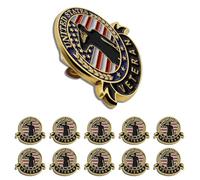 US Veteran Pins 12/24/50/100 Pcs bulk enamel Patriotic American Flag Veterans Day Lapel pin Memorial Day pin for Clothes Backpack Hat Military patriotic Decoration Souvenir Gift Retirement and Service