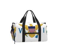 US Virgin Islands Flag Sports Duffel Bag-Weekender with Shoe Compartment