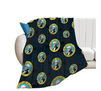 US Washington State Seal 250GSM Flannel Throws Blanket Lightweight Warm Fleece Knee Blankets for Bed Sofa 30"*40"(76 * 100cm)