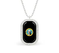 US Washington State Seal Women's Necklaces Lightweight Alloy Pendant Diamond Necklace Ladies Jewelry Gift