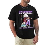 US Weirdos Have to Stick Together Shirt The Owl House Men T Shirt cat Shirts Animal Print Shirt for Boys t Shirts for Men Black