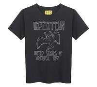 USA 1977 Led Zeppelin T-Shirt Amplified Charcoal 9-10 Years