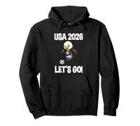 USA 2026 Let's Go Football Soccer Support 4th Of July Pullover Hoodie