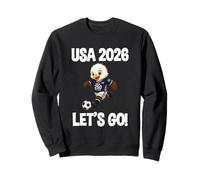 USA 2026 Let's Go Football Soccer Support 4th Of July Sweatshirt