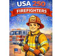 USA 250 Celebrating Firefighters Coloring Book for Kids: 50 Patriotic Firefighter Coloring Pages Featuring Fire Trucks, Rescue Heroes, Fire Stations, ... (USA 250 Patriotic Coloring Book Collection)