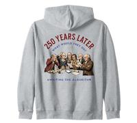 USA 250 Founding Fathers Awaiting Algorithm Zip Hoodie