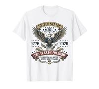 USA 250 Years Freedom 1776-2026 Patriotic Eagle T-Shirt